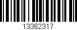 Código de barras (EAN, GTIN, SKU, ISBN): '13362317'