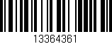 Código de barras (EAN, GTIN, SKU, ISBN): '13364361'
