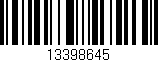 Código de barras (EAN, GTIN, SKU, ISBN): '13398645'