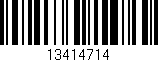Código de barras (EAN, GTIN, SKU, ISBN): '13414714'