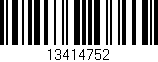 Código de barras (EAN, GTIN, SKU, ISBN): '13414752'