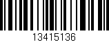 Código de barras (EAN, GTIN, SKU, ISBN): '13415136'