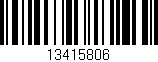 Código de barras (EAN, GTIN, SKU, ISBN): '13415806'