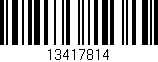 Código de barras (EAN, GTIN, SKU, ISBN): '13417814'