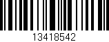 Código de barras (EAN, GTIN, SKU, ISBN): '13418542'
