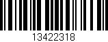 Código de barras (EAN, GTIN, SKU, ISBN): '13422318'