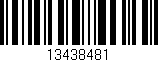 Código de barras (EAN, GTIN, SKU, ISBN): '13438481'
