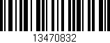 Código de barras (EAN, GTIN, SKU, ISBN): '13470832'