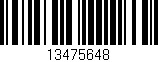 Código de barras (EAN, GTIN, SKU, ISBN): '13475648'