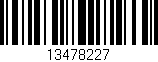 Código de barras (EAN, GTIN, SKU, ISBN): '13478227'