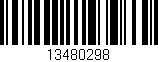 Código de barras (EAN, GTIN, SKU, ISBN): '13480298'