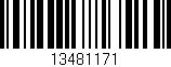 Código de barras (EAN, GTIN, SKU, ISBN): '13481171'