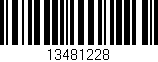 Código de barras (EAN, GTIN, SKU, ISBN): '13481228'