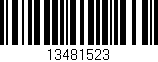 Código de barras (EAN, GTIN, SKU, ISBN): '13481523'