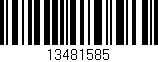 Código de barras (EAN, GTIN, SKU, ISBN): '13481585'
