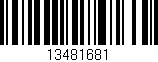 Código de barras (EAN, GTIN, SKU, ISBN): '13481681'