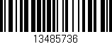 Código de barras (EAN, GTIN, SKU, ISBN): '13485736'