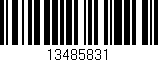 Código de barras (EAN, GTIN, SKU, ISBN): '13485831'