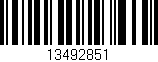 Código de barras (EAN, GTIN, SKU, ISBN): '13492851'