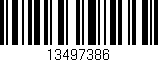 Código de barras (EAN, GTIN, SKU, ISBN): '13497386'