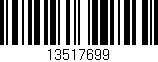 Código de barras (EAN, GTIN, SKU, ISBN): '13517699'