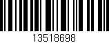 Código de barras (EAN, GTIN, SKU, ISBN): '13518698'