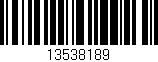 Código de barras (EAN, GTIN, SKU, ISBN): '13538189'