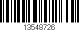 Código de barras (EAN, GTIN, SKU, ISBN): '13548726'