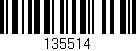 Código de barras (EAN, GTIN, SKU, ISBN): '135514'