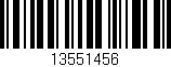 Código de barras (EAN, GTIN, SKU, ISBN): '13551456'
