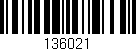 Código de barras (EAN, GTIN, SKU, ISBN): '136021'