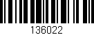 Código de barras (EAN, GTIN, SKU, ISBN): '136022'