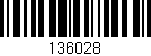 Código de barras (EAN, GTIN, SKU, ISBN): '136028'