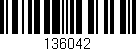 Código de barras (EAN, GTIN, SKU, ISBN): '136042'