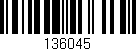 Código de barras (EAN, GTIN, SKU, ISBN): '136045'
