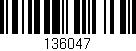 Código de barras (EAN, GTIN, SKU, ISBN): '136047'