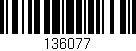 Código de barras (EAN, GTIN, SKU, ISBN): '136077'