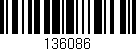 Código de barras (EAN, GTIN, SKU, ISBN): '136086'
