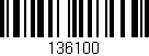 Código de barras (EAN, GTIN, SKU, ISBN): '136100'