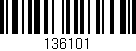 Código de barras (EAN, GTIN, SKU, ISBN): '136101'