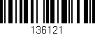 Código de barras (EAN, GTIN, SKU, ISBN): '136121'