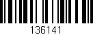 Código de barras (EAN, GTIN, SKU, ISBN): '136141'