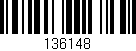 Código de barras (EAN, GTIN, SKU, ISBN): '136148'