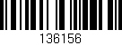 Código de barras (EAN, GTIN, SKU, ISBN): '136156'