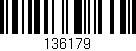 Código de barras (EAN, GTIN, SKU, ISBN): '136179'