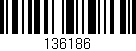 Código de barras (EAN, GTIN, SKU, ISBN): '136186'