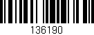 Código de barras (EAN, GTIN, SKU, ISBN): '136190'