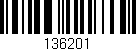 Código de barras (EAN, GTIN, SKU, ISBN): '136201'