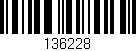 Código de barras (EAN, GTIN, SKU, ISBN): '136228'
