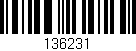 Código de barras (EAN, GTIN, SKU, ISBN): '136231'